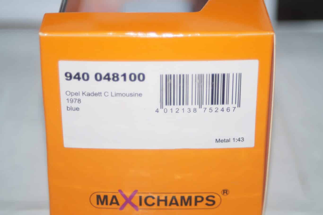 Maxichamps opel rekord d coupe 1975 blue 1:43 940 044021