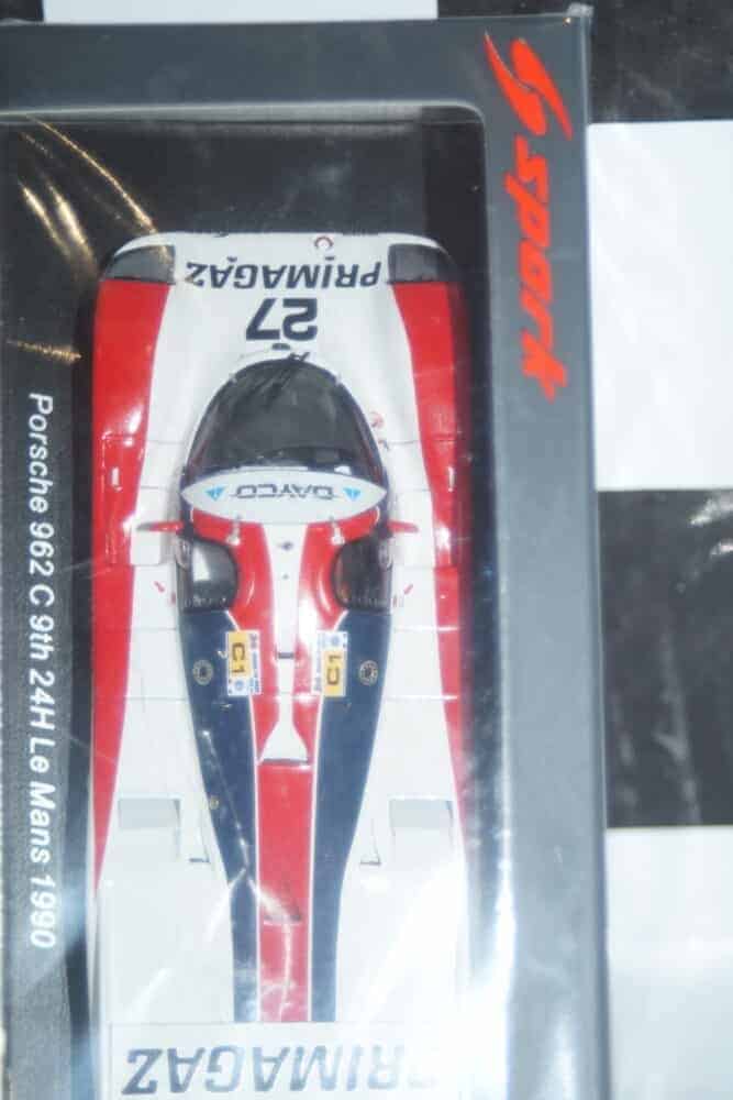 Spark porsche 962 c 9th 24h le mans 1990 p.yver 1:43 resin s9879