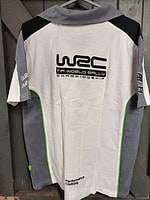 Performance clothing world rally championship white polo shirt - medium 2015