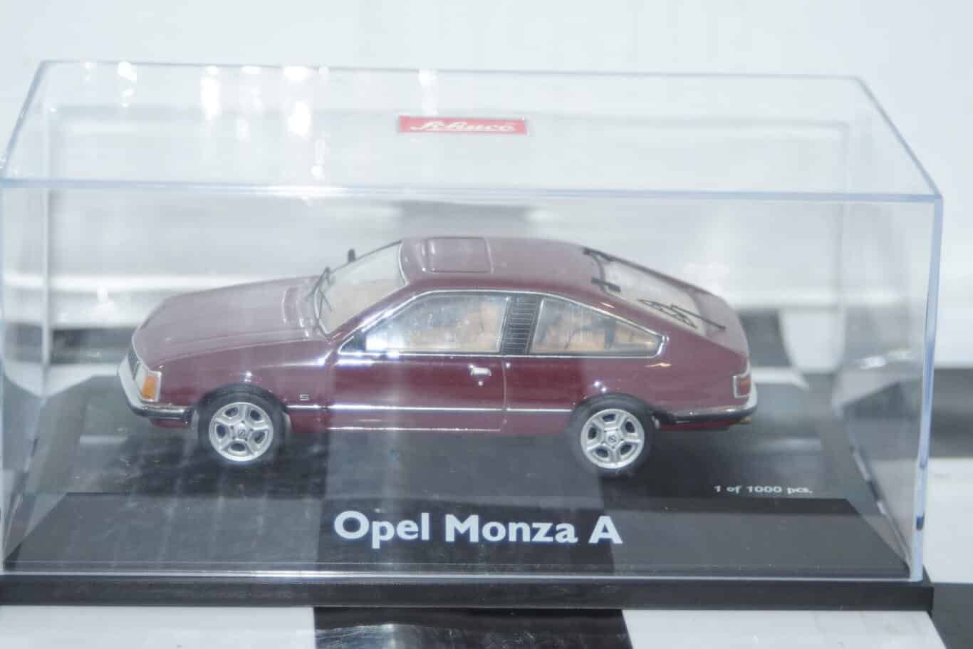 Schuco opel monza a in dark red 1:43 ref 02952