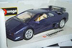 Burago lamborghini diablo 1990 metallic blue/grey 1:18 scale ref 3028