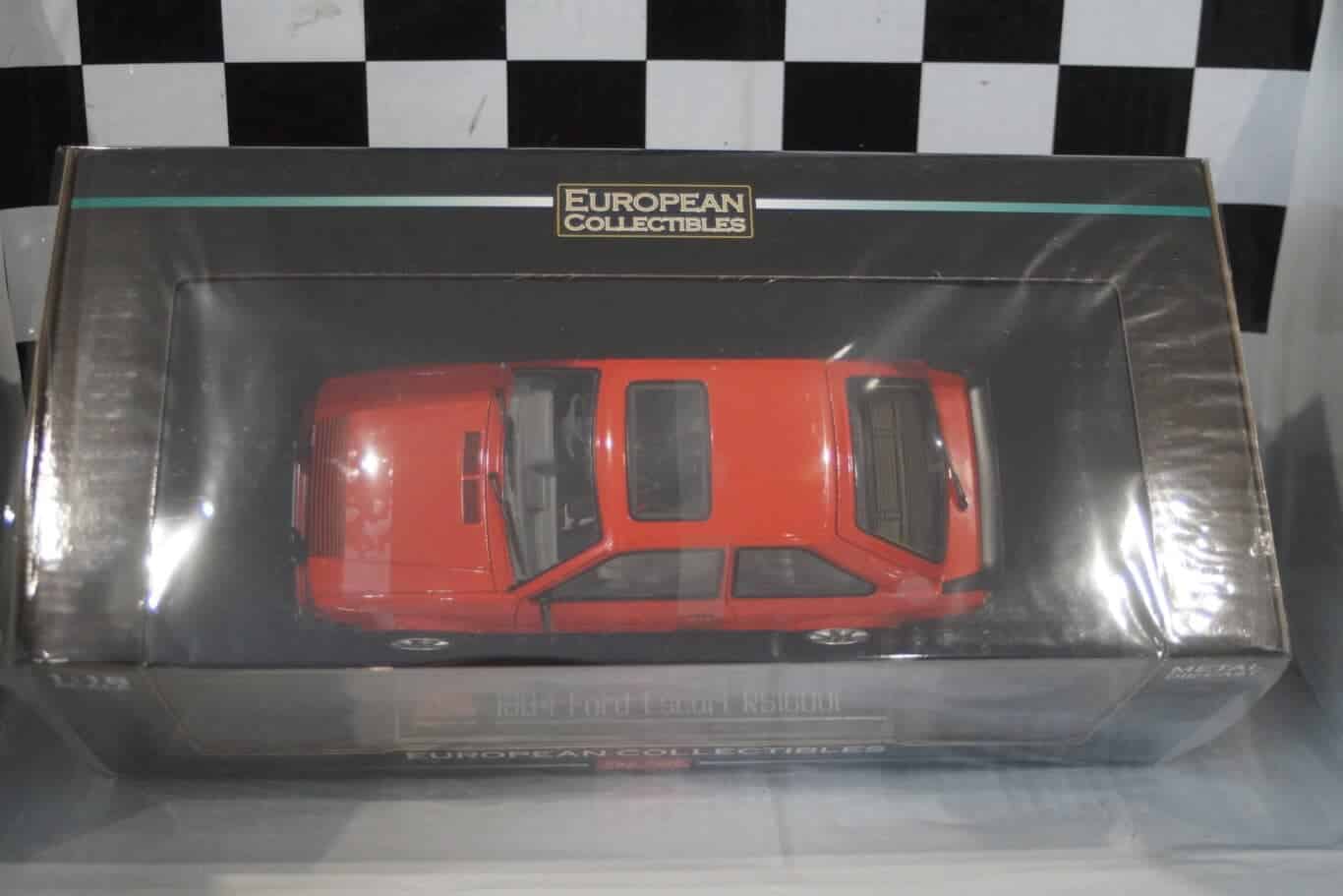 Sunstar ford escort mk3 gl 1984 cabriolet red (rhd) ref 4987r 1:18 scale