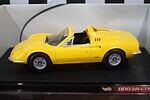 Hotwheels ferrari dino 246 gts yellow 1:18th ref 23920