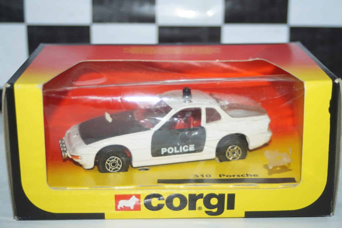 Corgi porsche 924 police car in  black/white 1:36th ref 310