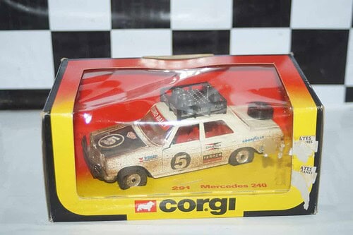 Corgi mettoy toys mercedes 240 euro rally 1:36th c0291
