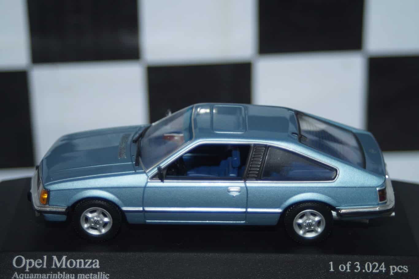 Minichamps opel monza blue 1980 1:43 scale 430 045120