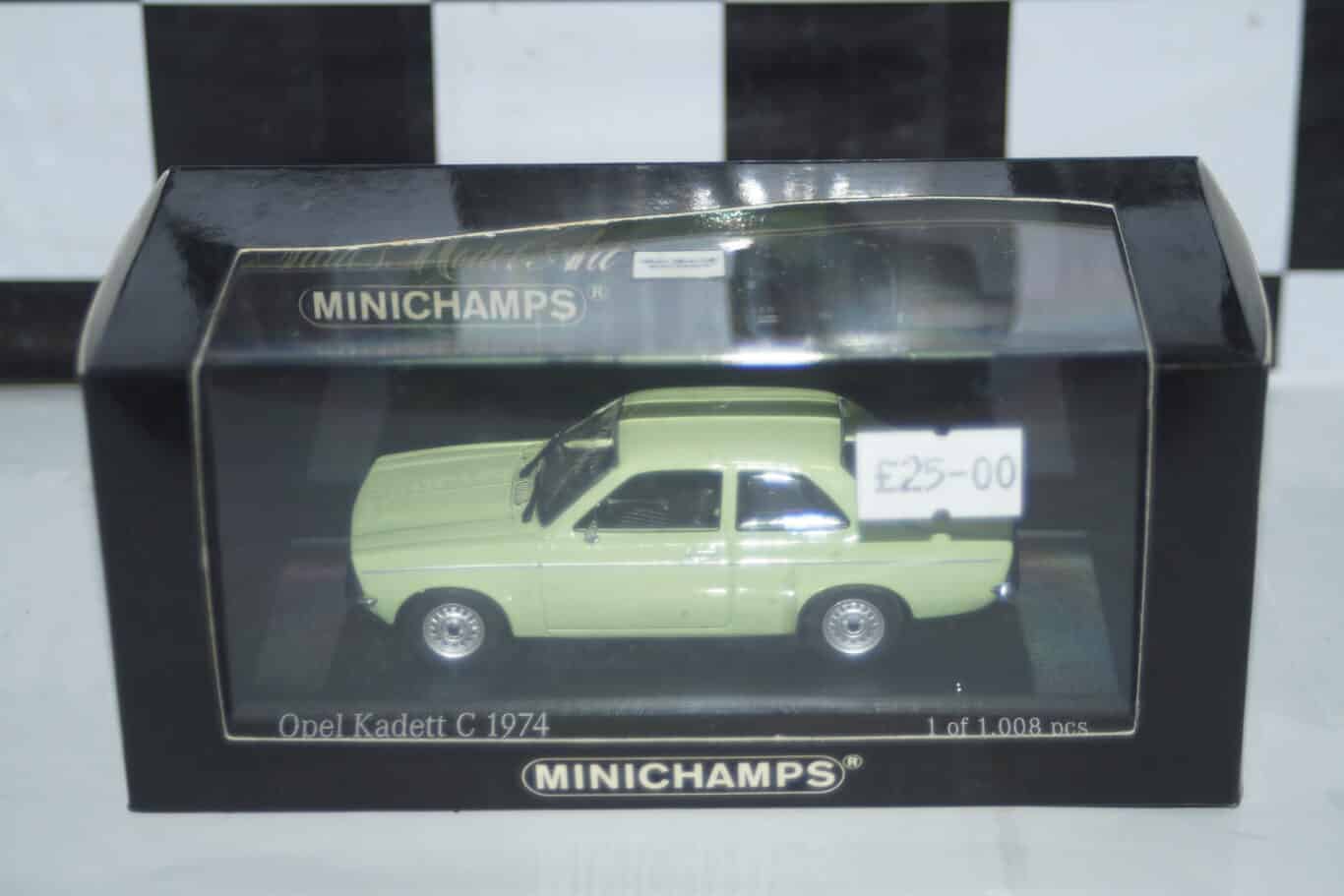 Minichamps opel kadett c gt/e 73-74 in black and yellow 430 045622