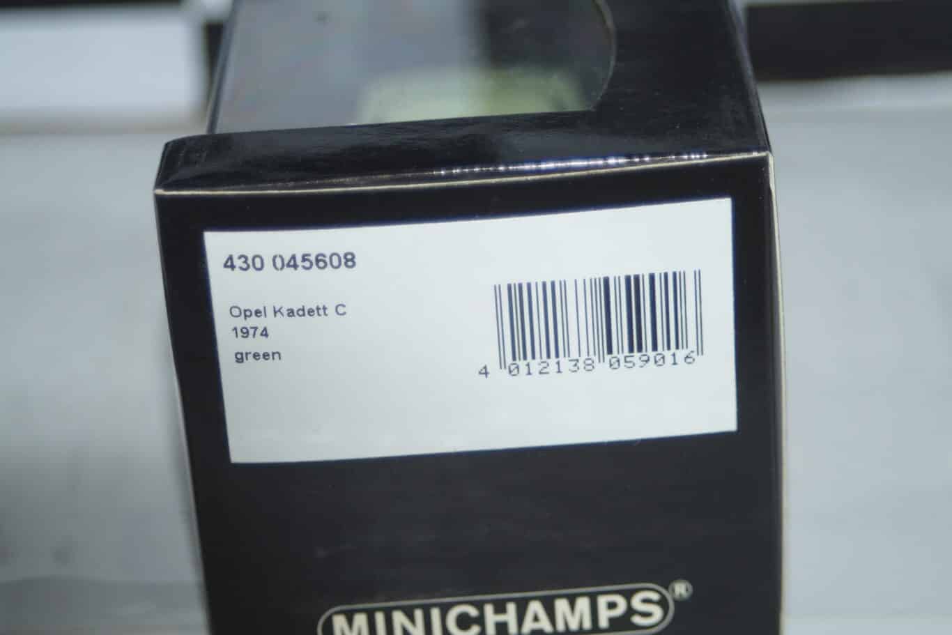 Minichamps opel kadett c gt/e 73-74 in black and yellow 430 045622