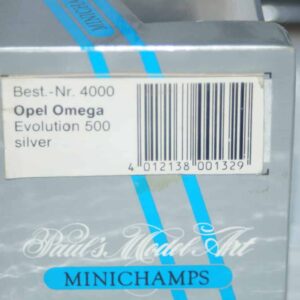 Minichamps opel omega evolution 500 silver - 4000
