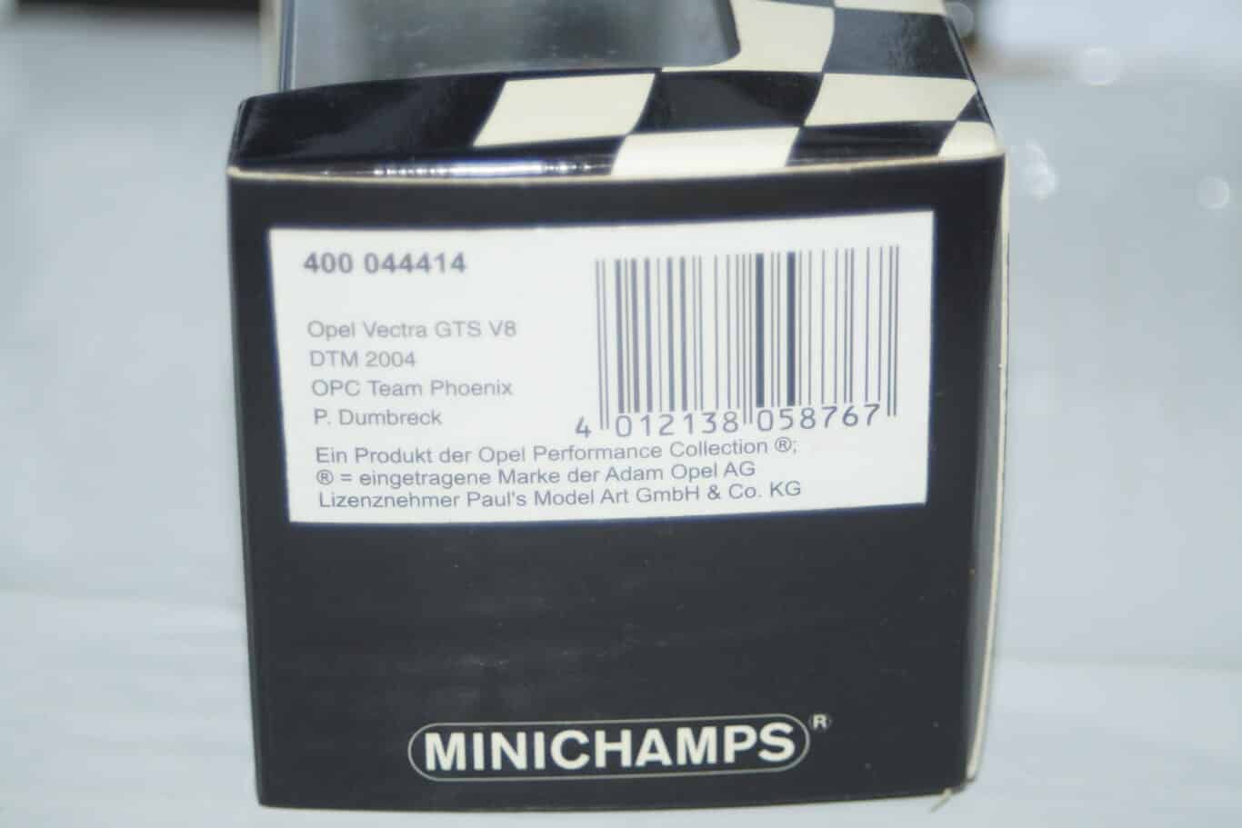 Minichamps opel vectra gts v8 dtm 2004 l.aiello 400 044404