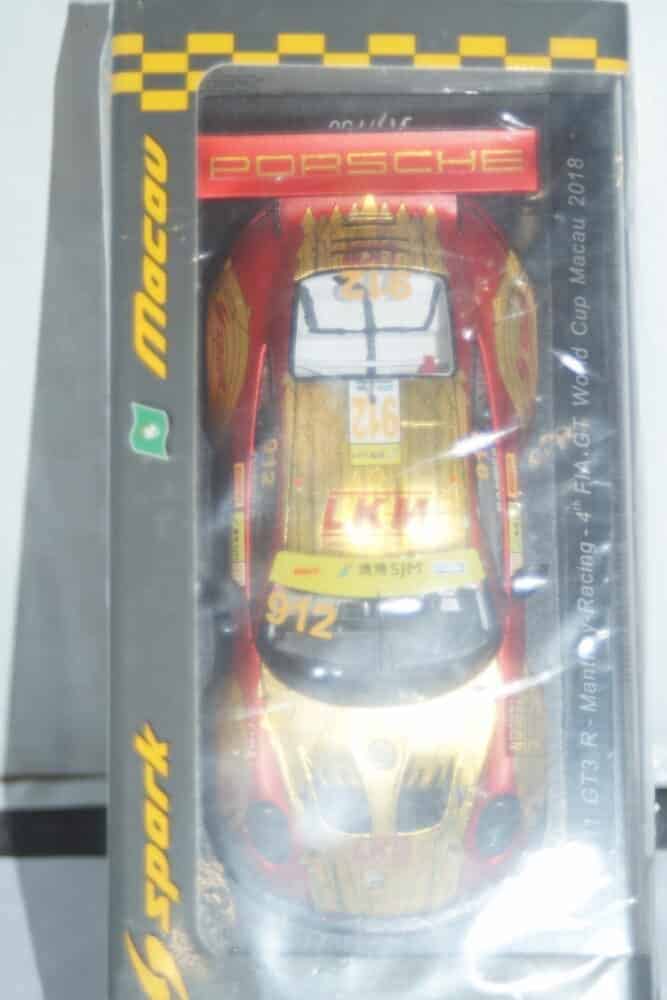 Spark porsche 911gt3 r world cup macau 2018 1:43 ref sa164 ltd 750