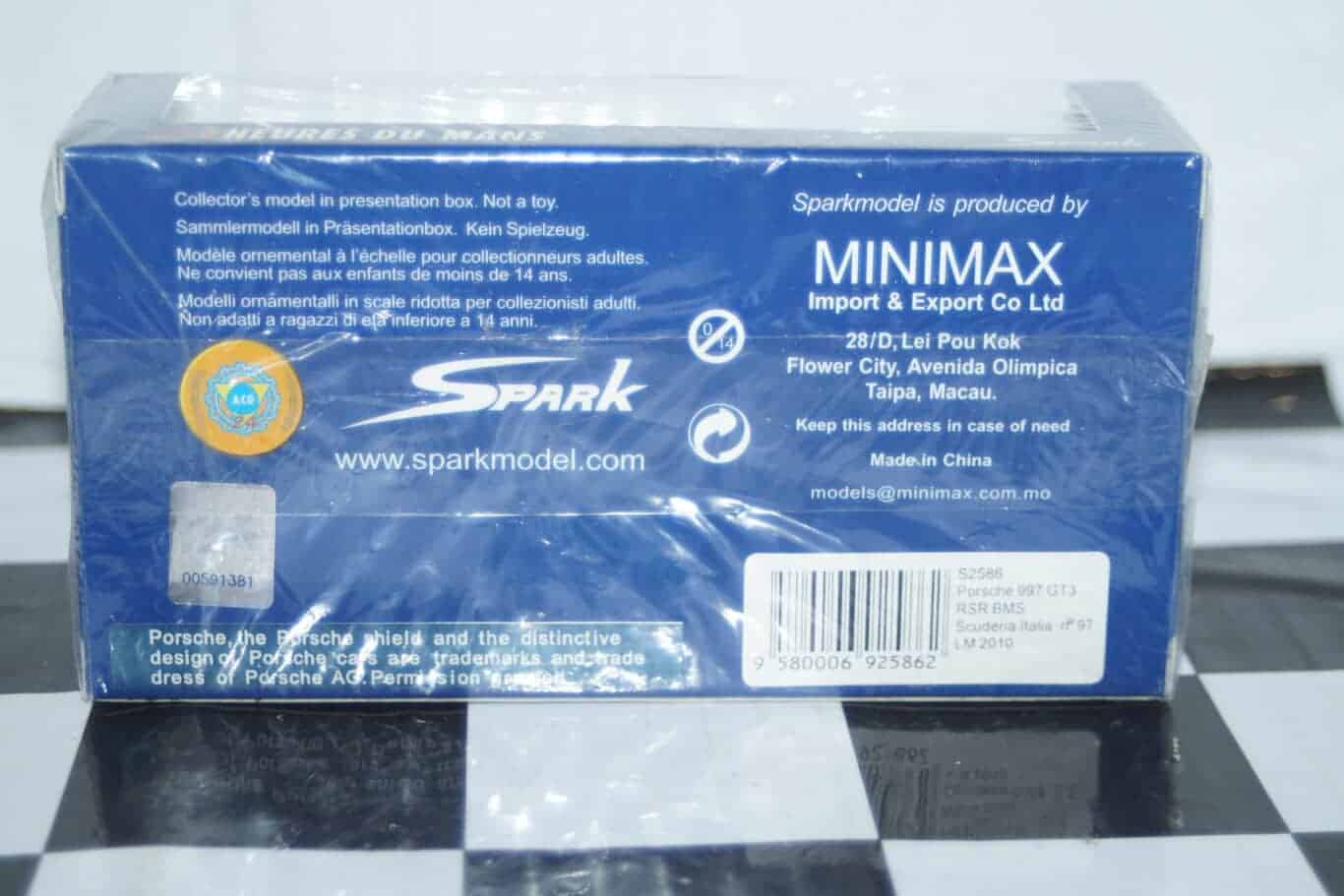 Spark porsche 997 gt3 rsr lm 2011 1:43 ref s3421