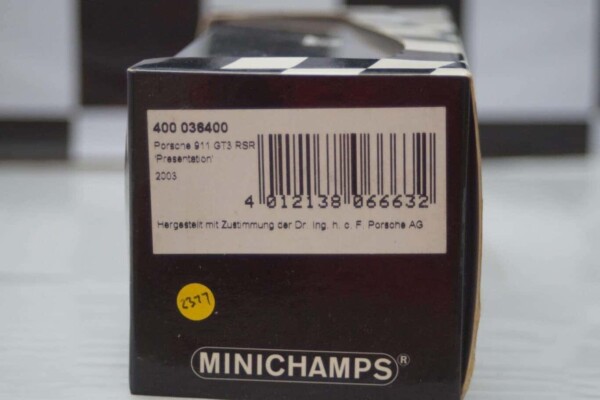 Minichamps porsche 911 gt3 rsr 2003 , 400 036400 ,1:43