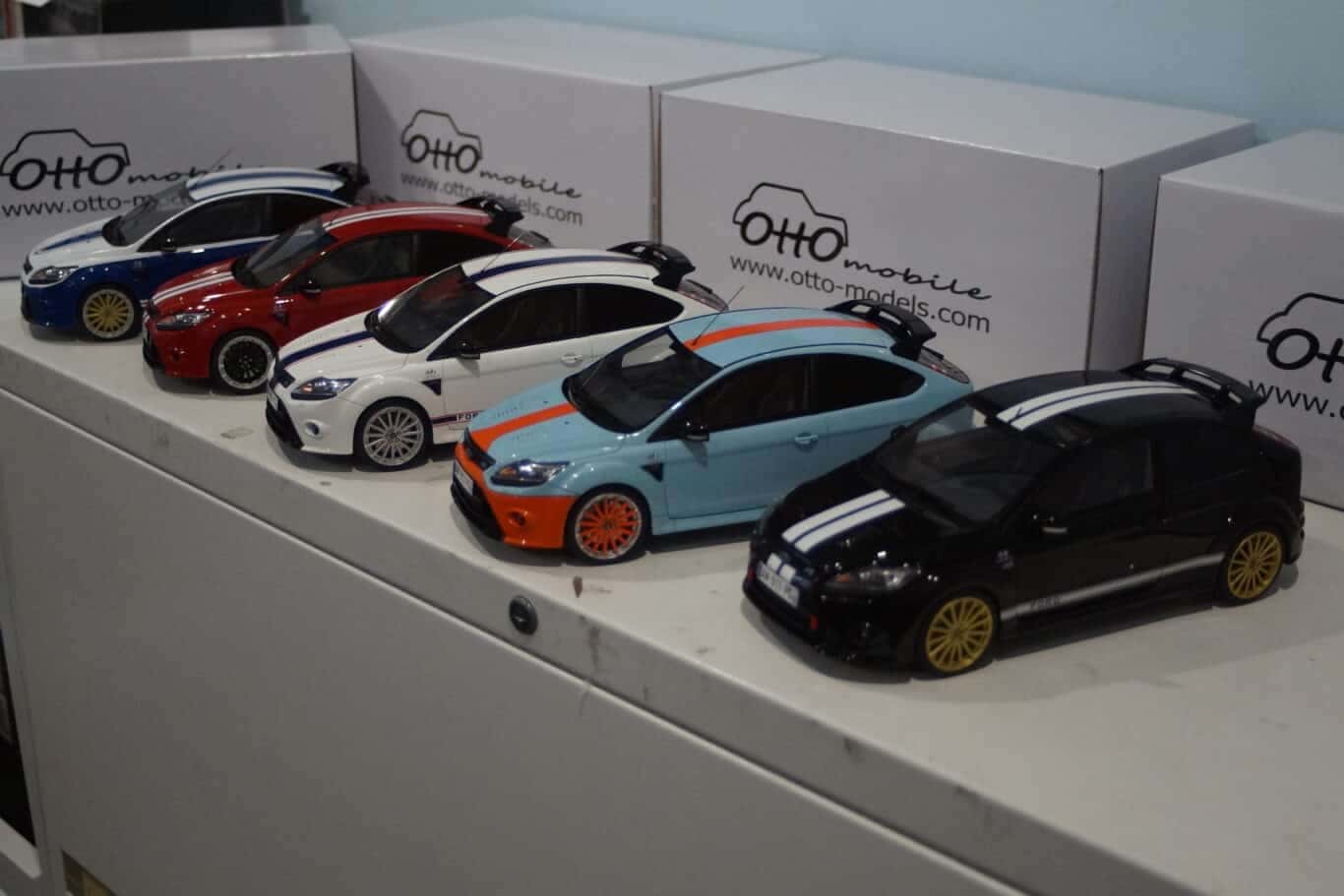 Otto ford focus rs mk2 le mans 2010 ,set of all 5 liveries 1:18