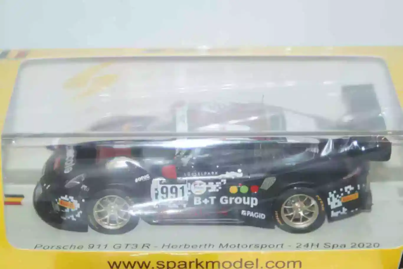 Spark porsche 911 gt3 r 24h spa 2020 1:43 resin sb395 ltd 500