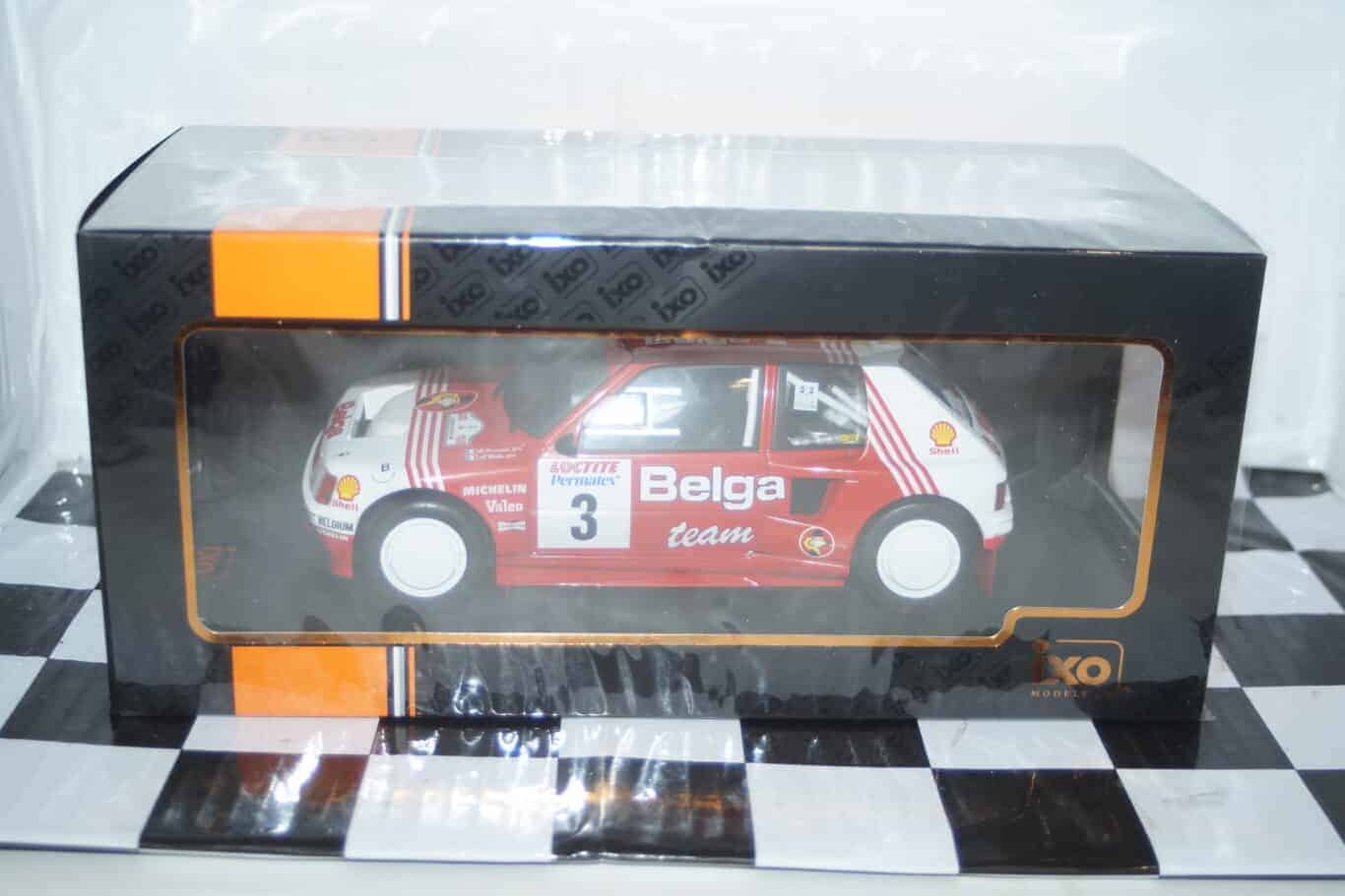 Ixo peugeot 205 t16 rally ypres #3 1985 rmc135.22 1:18 diecast