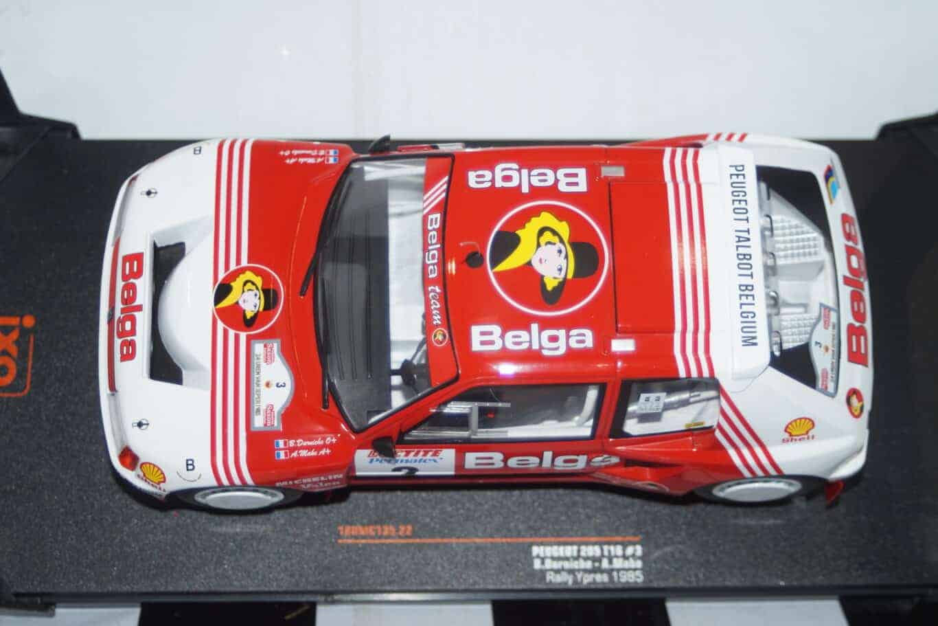 Ixo peugeot 205 t16 rally ypres #3 1985 rmc135.22 1:18 diecast