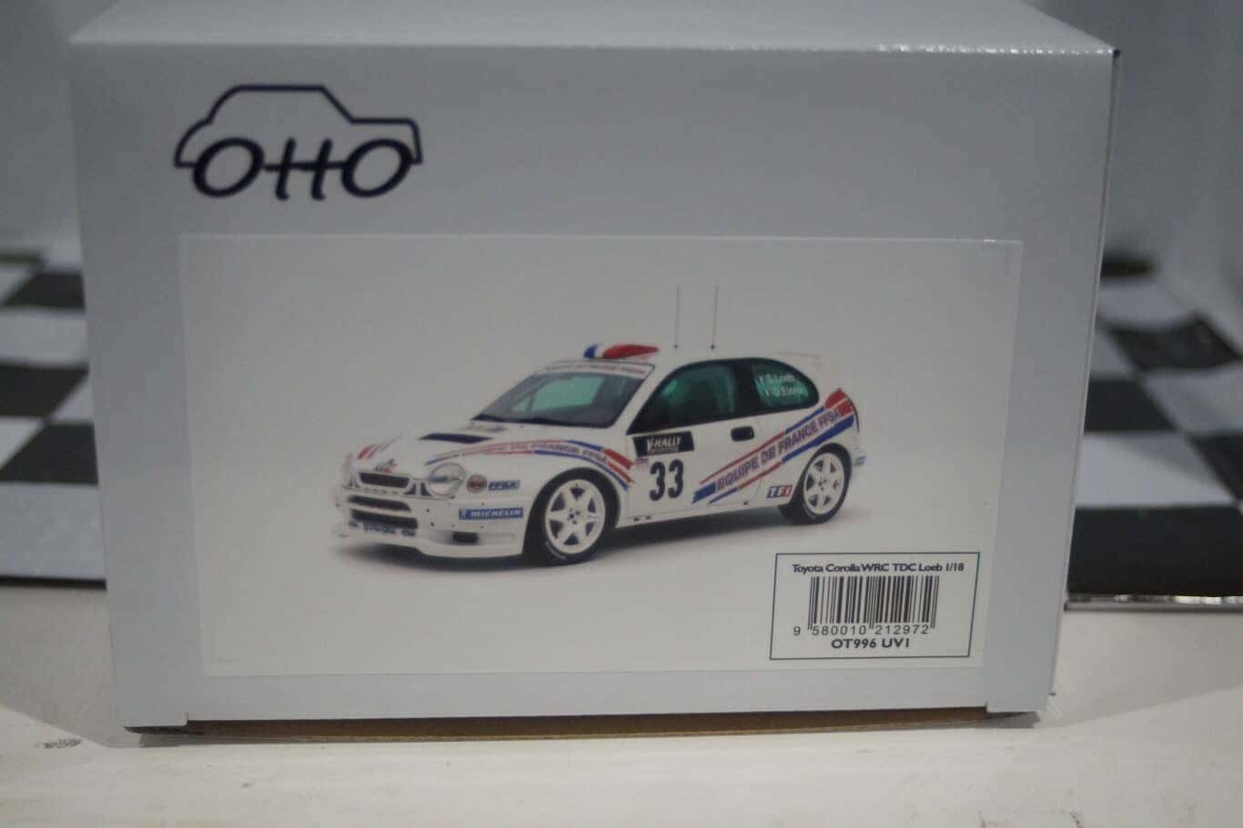 Otto toyota corolla wrc #9 catalunya 1998 auriol white 1:18 ot1102