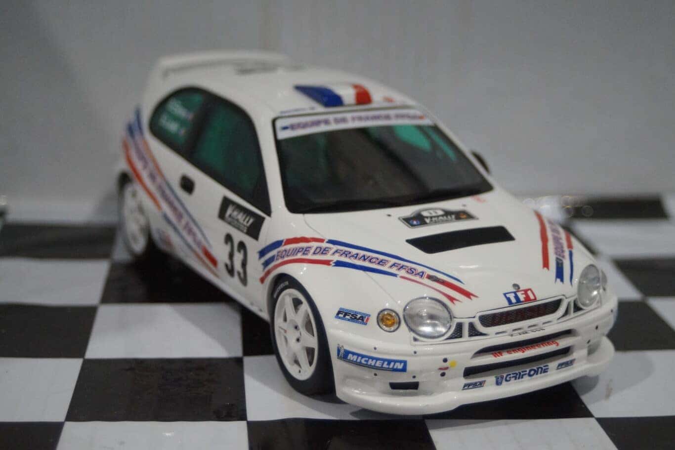 Otto toyota corolla wrc #9 catalunya 1998 auriol white 1:18 ot1102