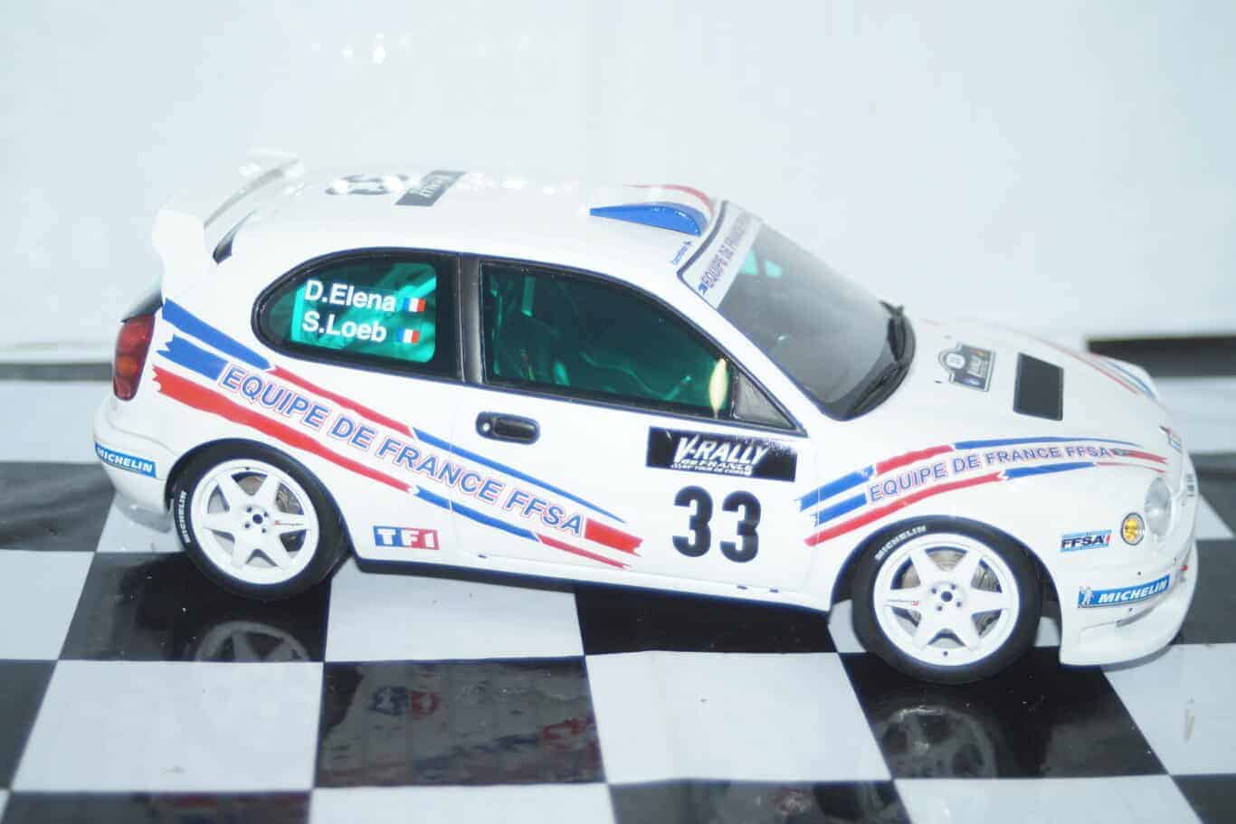 Otto toyota corolla wrc #9 catalunya 1998 auriol white 1:18 ot1102