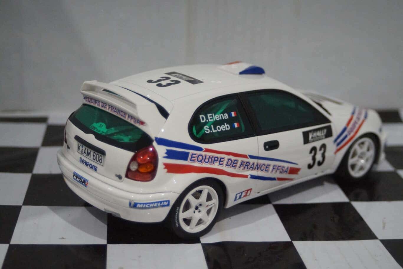 Otto toyota corolla wrc #9 catalunya 1998 auriol white 1:18 ot1102