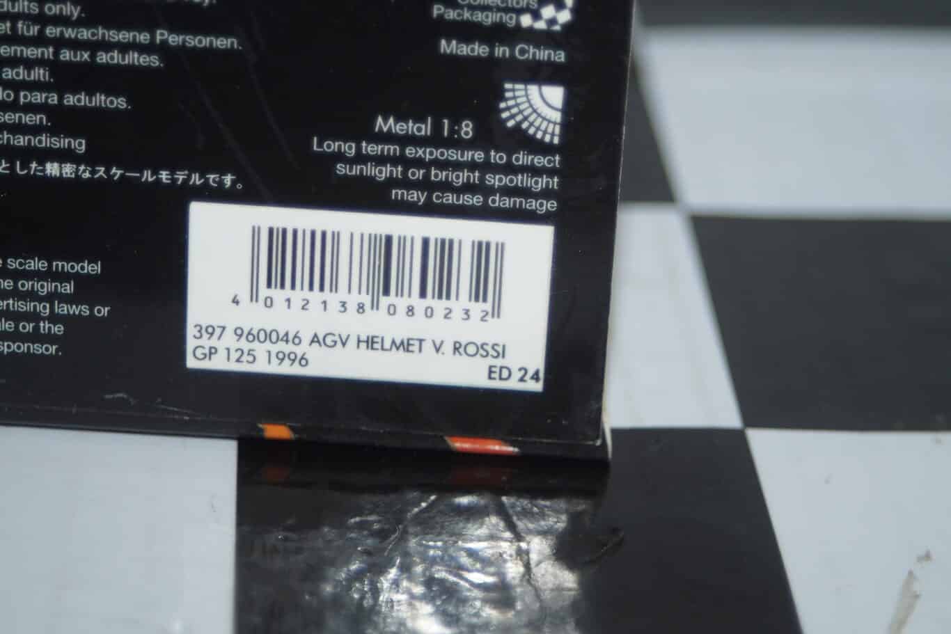 Minichamps rossi helmet moto gp 125 2003 ref 397 030046