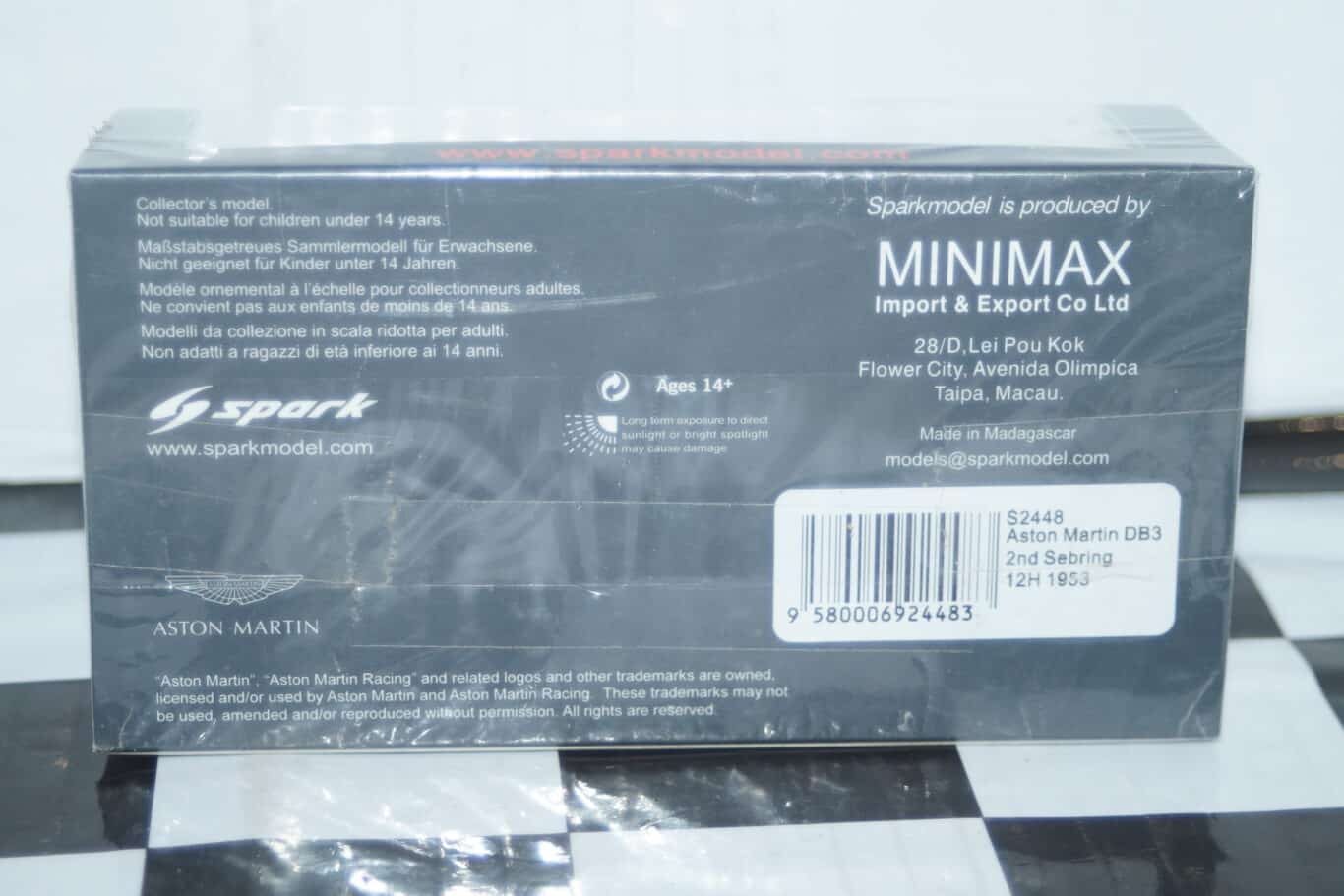 Spark aston martin db3 12h sebring 1953 1:43 ref s2448