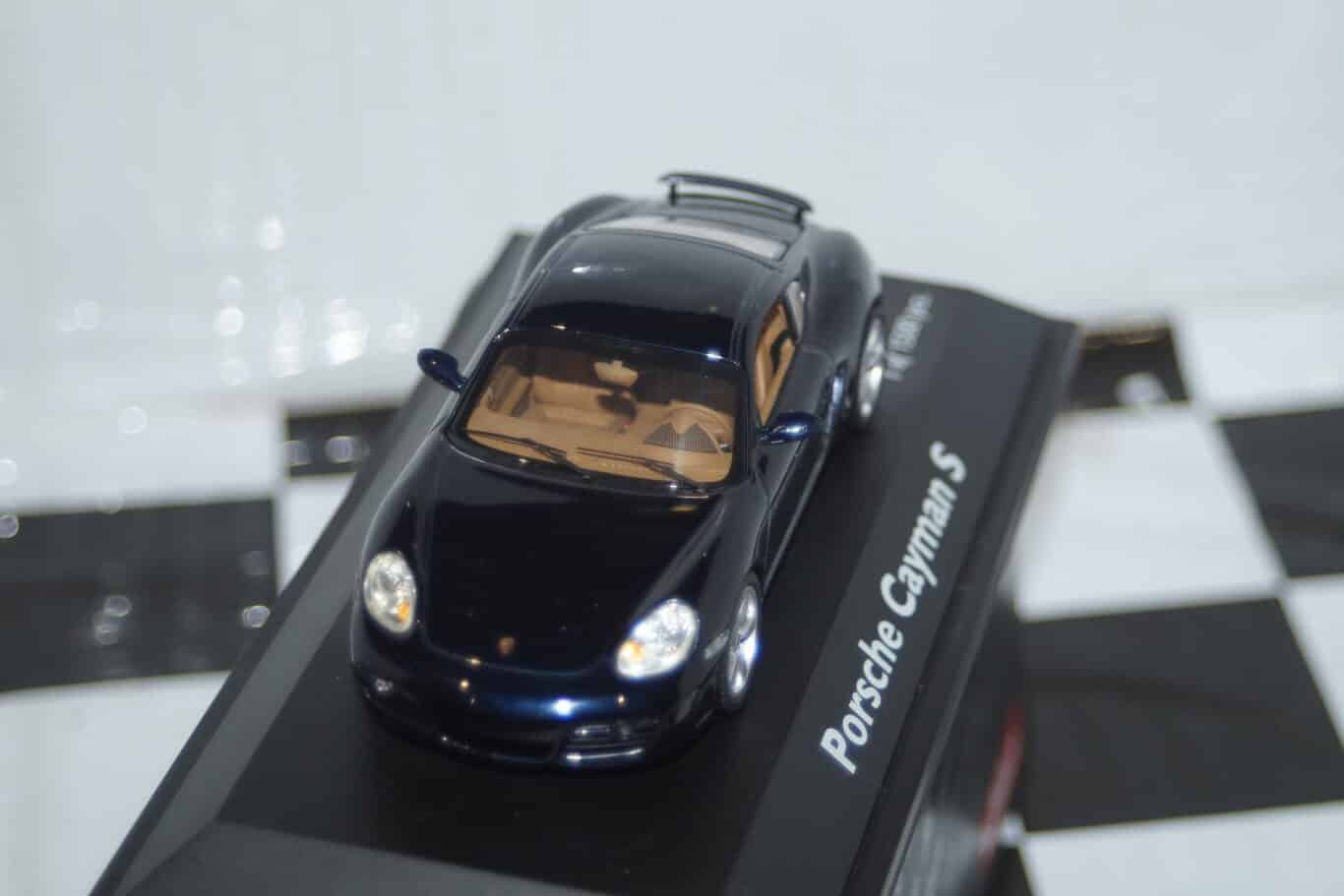 Schuco porsche caymen s in dark blue ref 04742 1/43