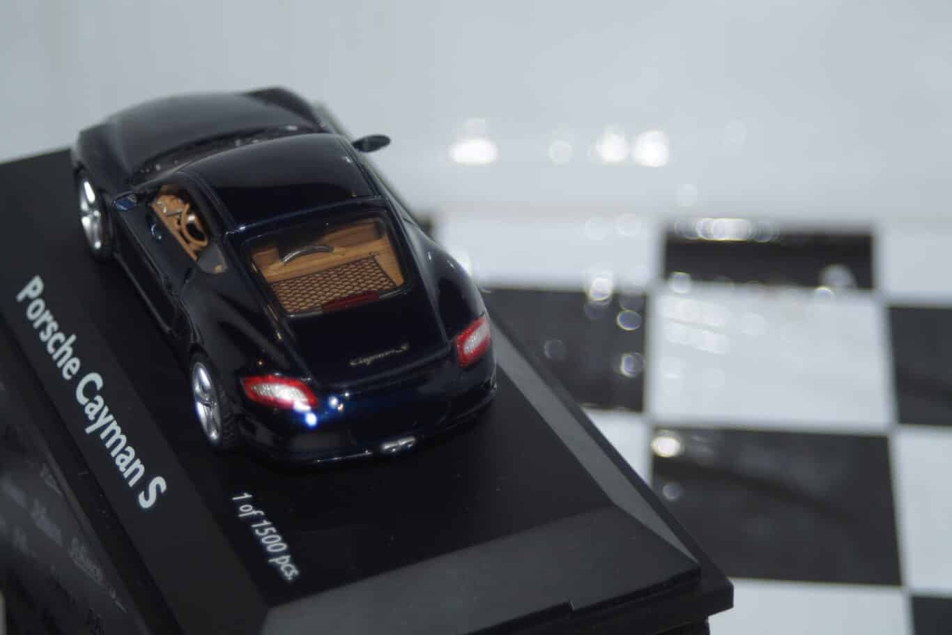 Schuco porsche caymen s in dark blue ref 04742 1/43
