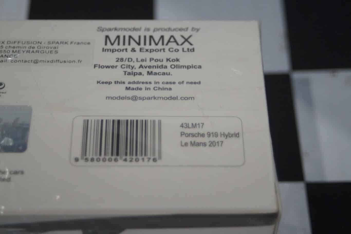 Spark porsche 919 hybrid winner 24h le mans 2017 1:43 ref 43lm17