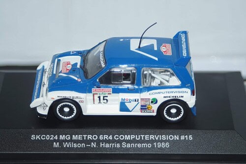 Vitesse / skid mg metro 6r4 #15 computervision san remo 1986 m.wilson 1:43 skc024