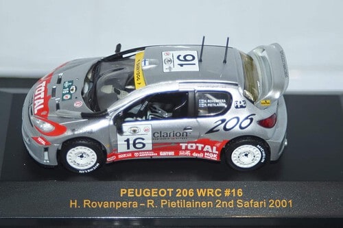 Ixo peugeot 206 wrc rally #16 2001 rovanpera 1:43 ram051