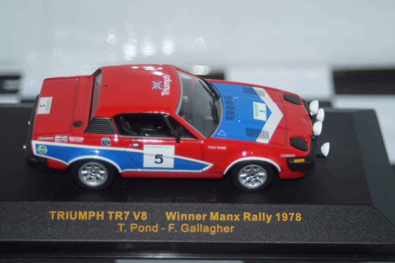 Ixo triumph tr7 v8 manx rally #5 1978 t.pond 1:43 rac057