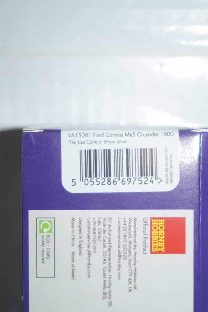 Vanguards ford cortina mk5 crusader 1600 silver 1/43 ref  va15001