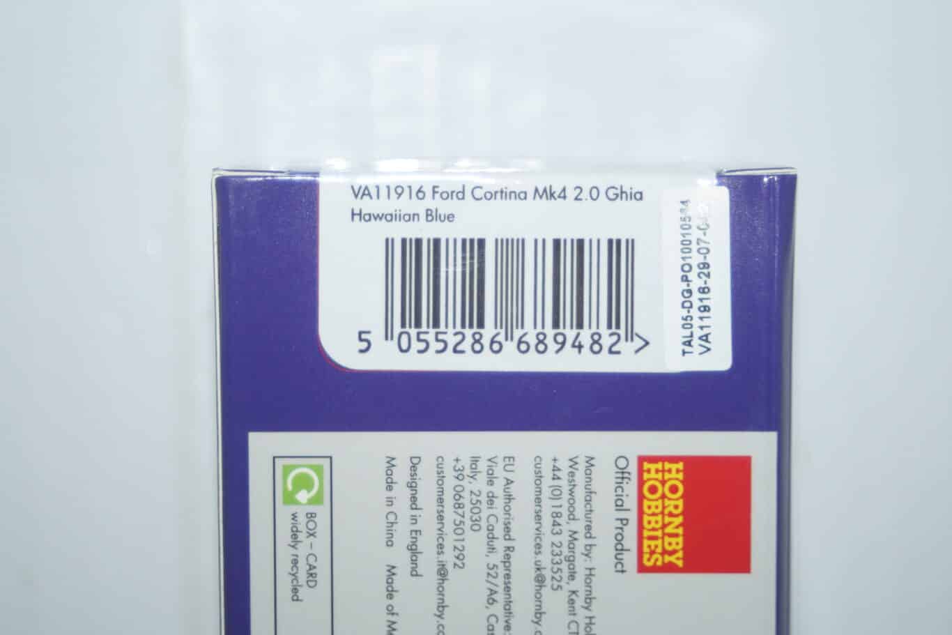 Vanguards ford cortina mk4 2.0 ghia blue 1/43 ref va11916