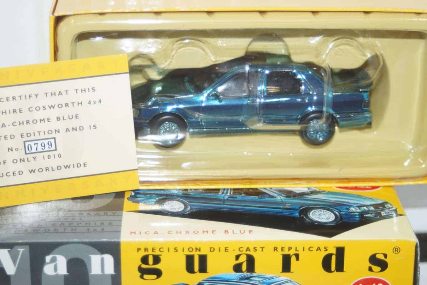 Corgi vanguards sierra sapphire cosworth 4 x 4 mica-chrome va10003 1:43 scale