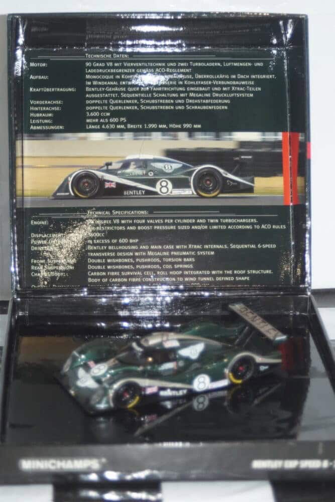 Minichamps bentley exp speed 8 lm 2002 24hr diecast 436 021308