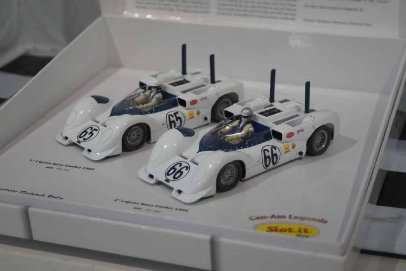 Slot it chaparral 2e set #65 & #66 1st & 2nd laguna seca can-am 1966 cw08