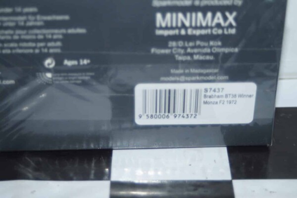 Spark brabham bt26a 6th dutch gp1969 #11 j.brabham 1:43 resin s8318