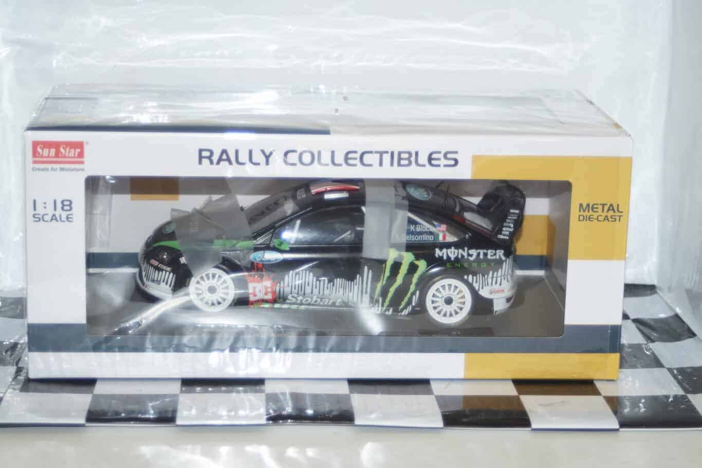 Sunstar ford focus rs wrc 2010 rallyday show at castle combe circuit ken block ref 3956 1:18 scale