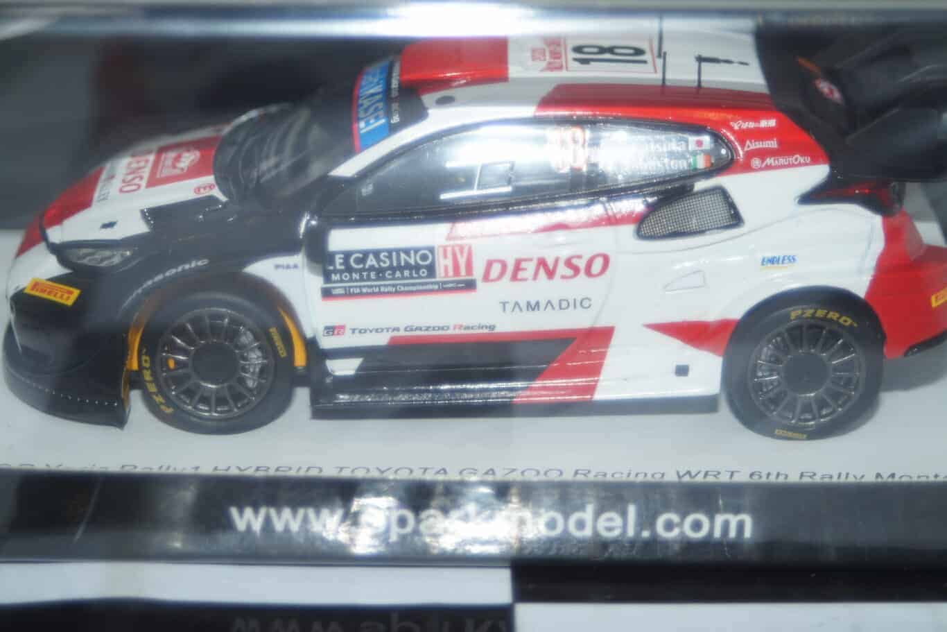 Spark toyota gr yaris rally wrt 6th rally monte carlo #18 2023 k.katsuta 1:43 resin s6721