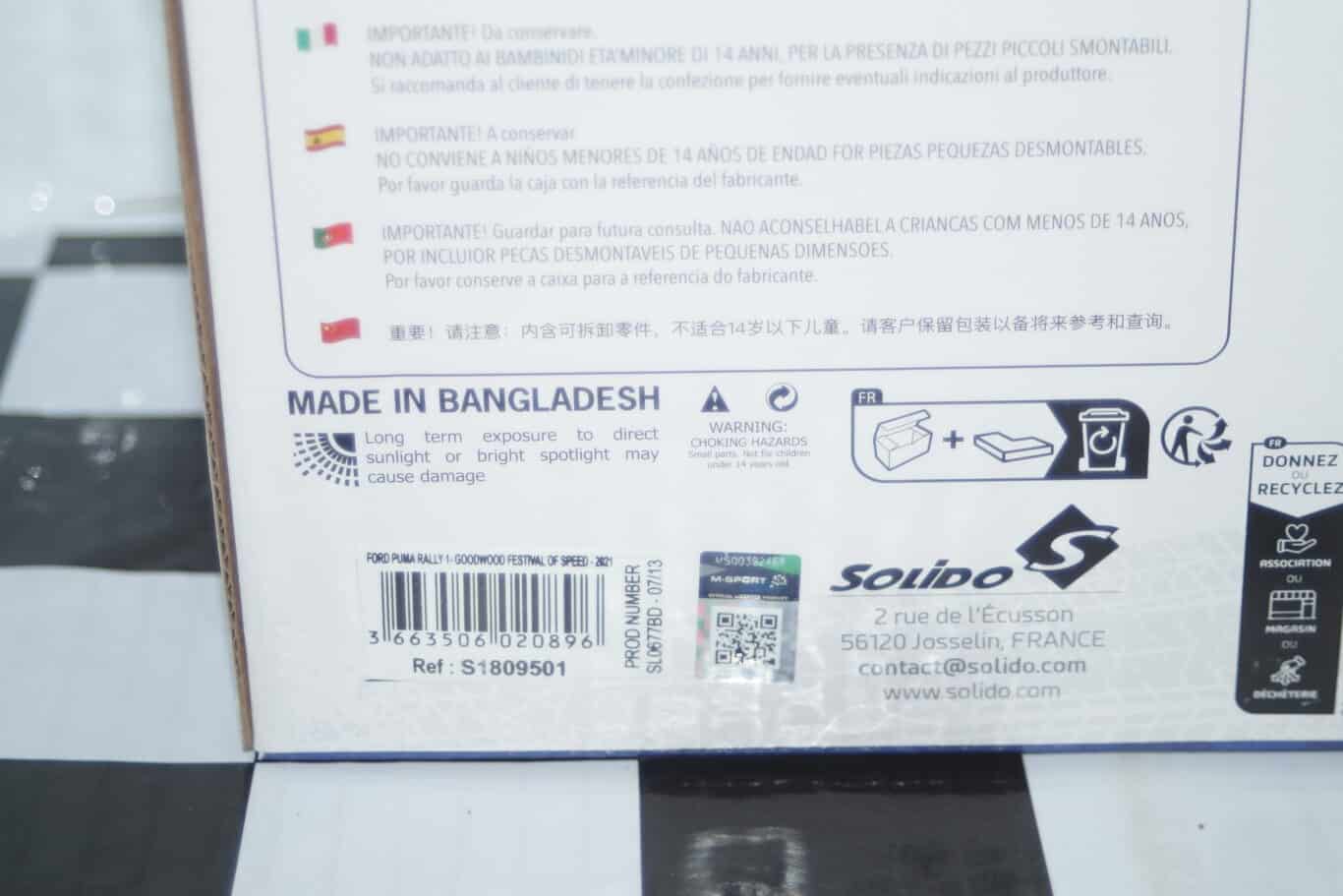 Solido ford puma rally 1-goodwood festival of speed 1:18 diecast s1809501
