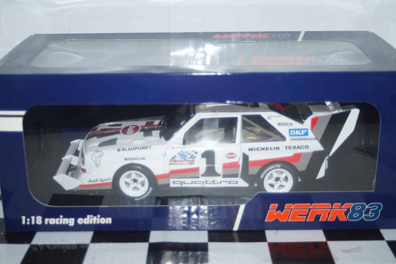 Werk83 audi s1 winner pikes peak 1987 #1 w.rohrl 1:18 diecast w1802801