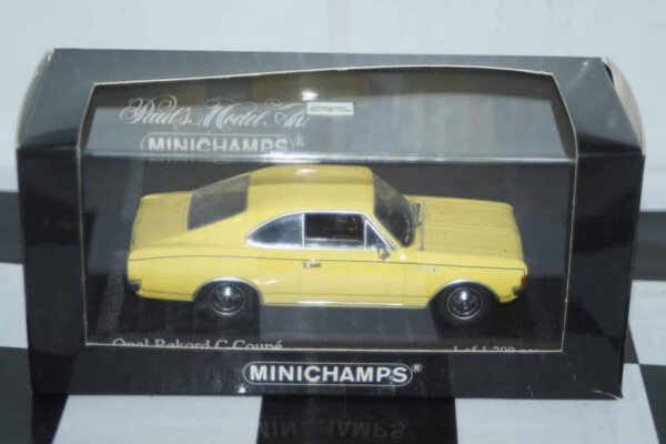 Minichamps opel rekord c coupe yellow 1966 430 046125