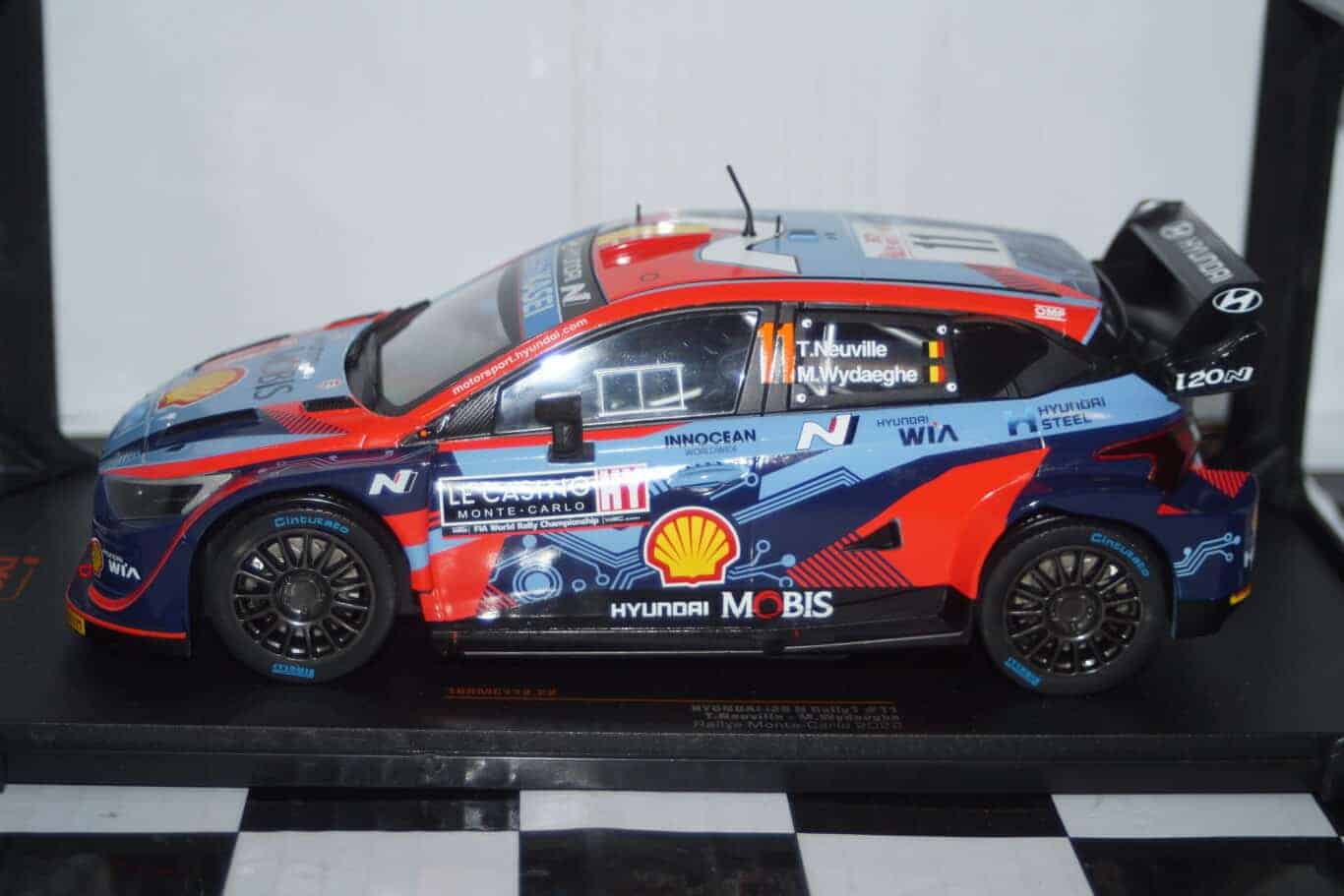 Ixo hyundai i20 wrc monte carlo 2022 o.tanak 1:18