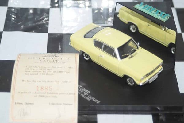 Vitesse / skid opel kadett b coupe 1966 yellow 1:43 vcc080