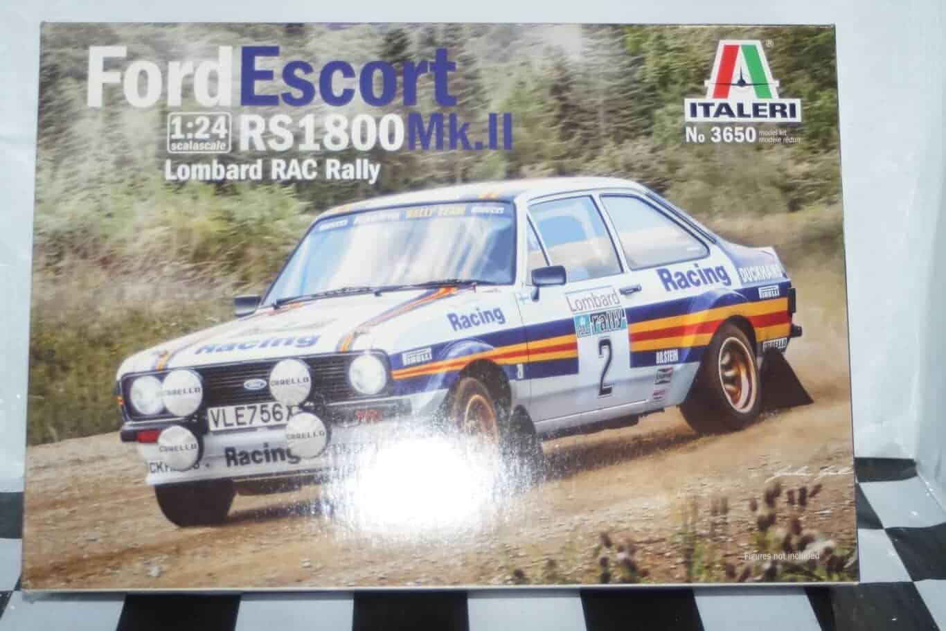Italeri ford escort rs1800 mk2 lombard rac 1980 3650 1:24 model kit