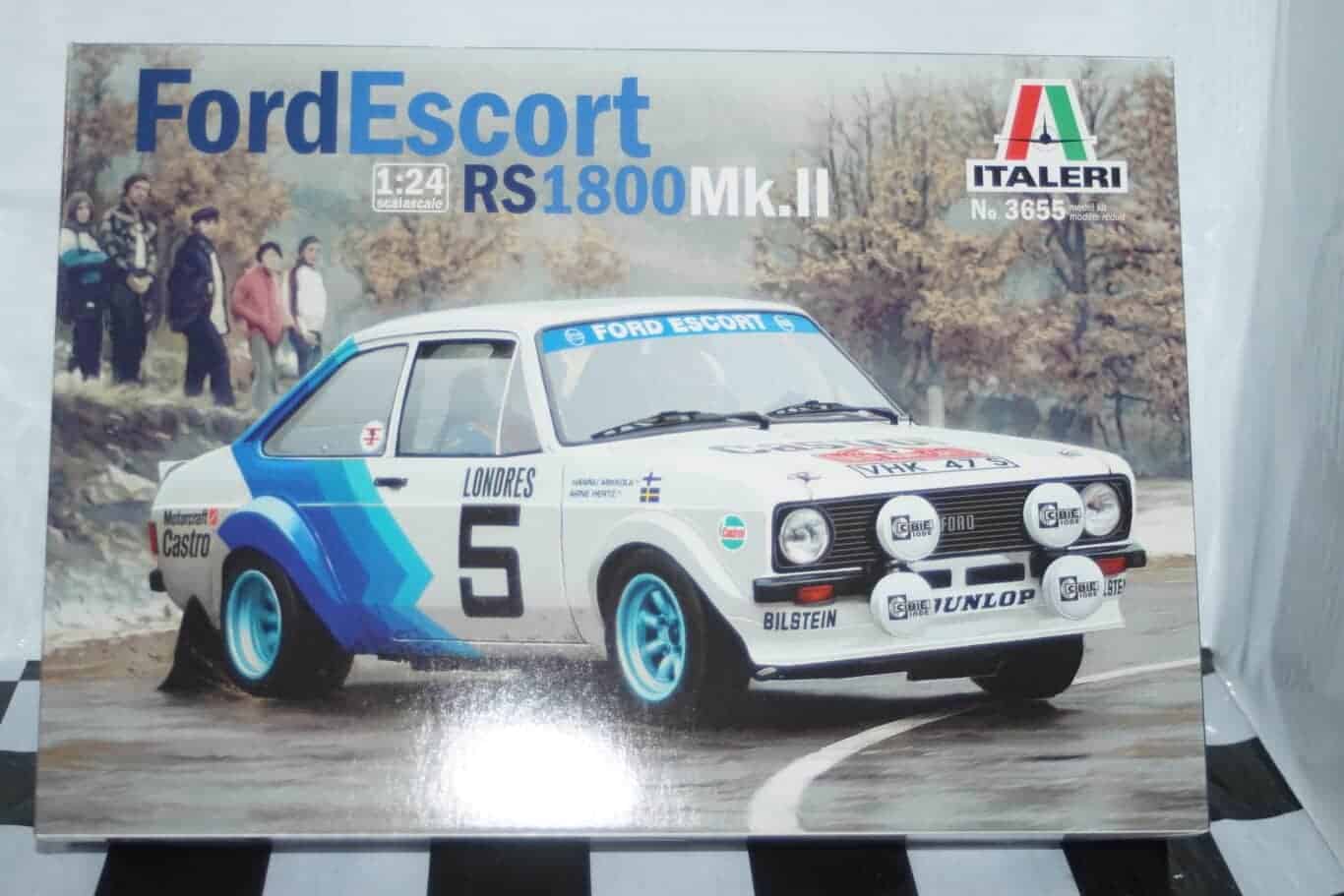 Italeri ford escort rs1800 mk2 monte carlo 1979 3655 1:24 model kit