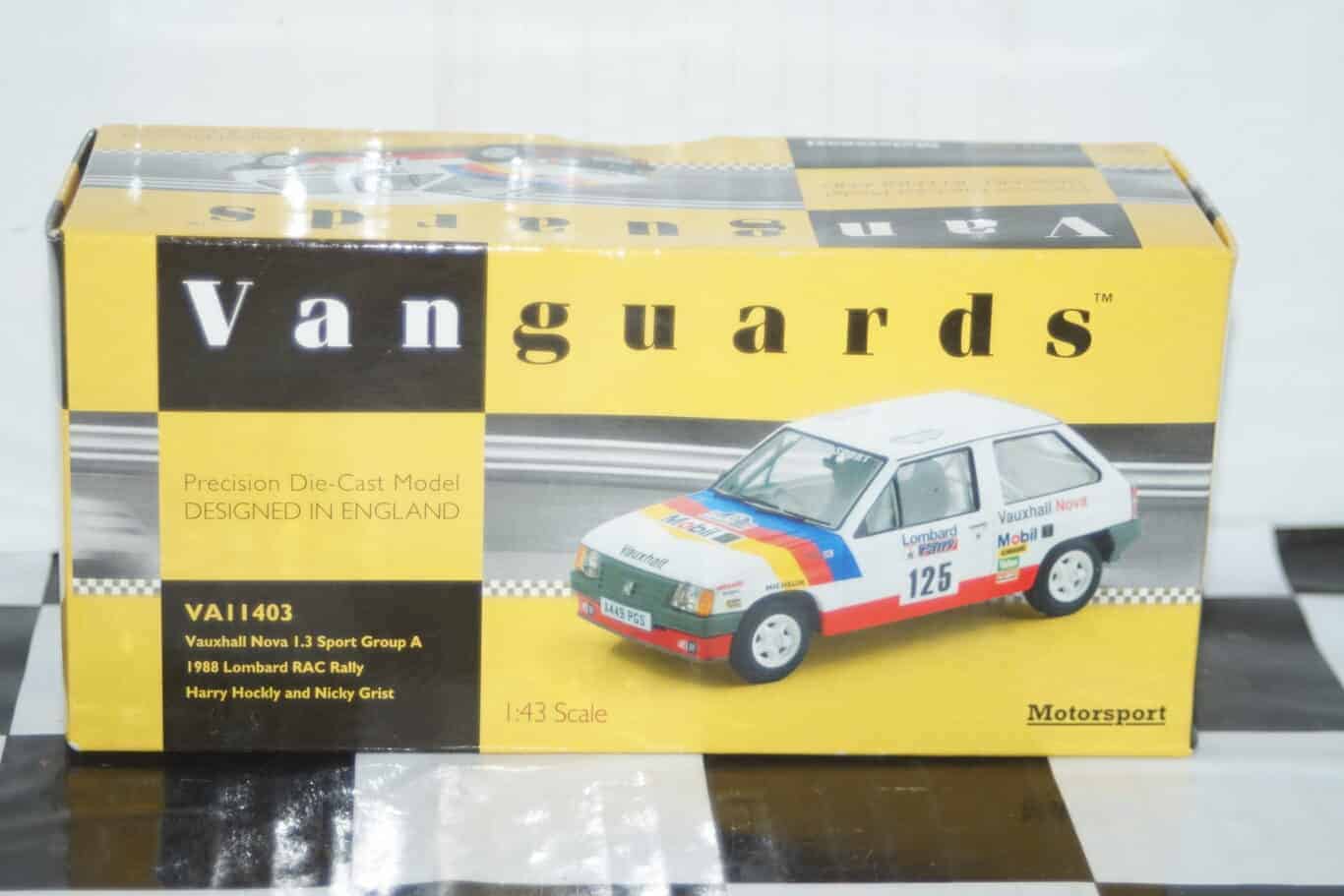 Vanguards vauxhall nova 1988 lombard rally va11403 1:43 scale