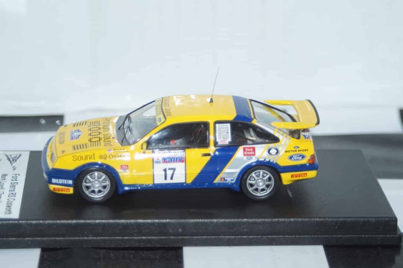 Trofeu ford sierra rs cosworth m.lovell rac rally 1988 1:43rd scale rr.uk 48